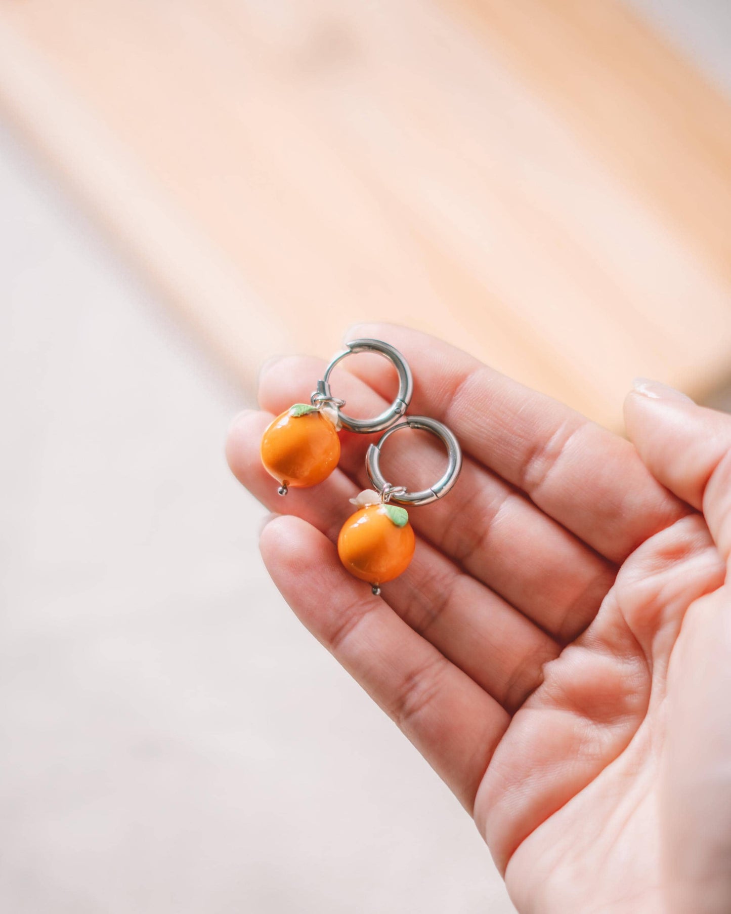 Brincos - Argola com Laranjas