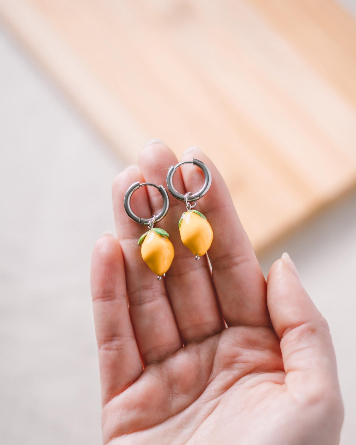 Brincos - Argola com Limões
