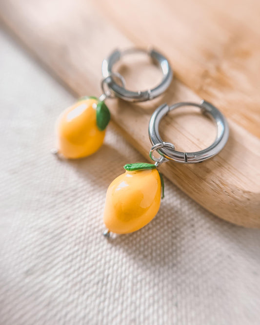 Brincos - Argola com Limões